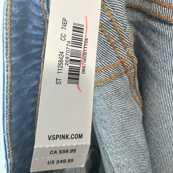 PINK Denim High-Rise Cut Off Jean Shorts - Picture 5 of 13